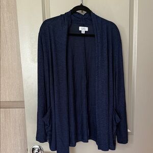 Women’s Navy Croft and Barrow petite XXL cardigan sweater